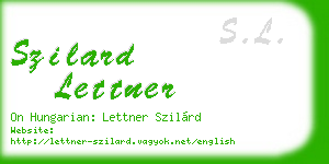 szilard lettner business card