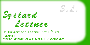 szilard lettner business card